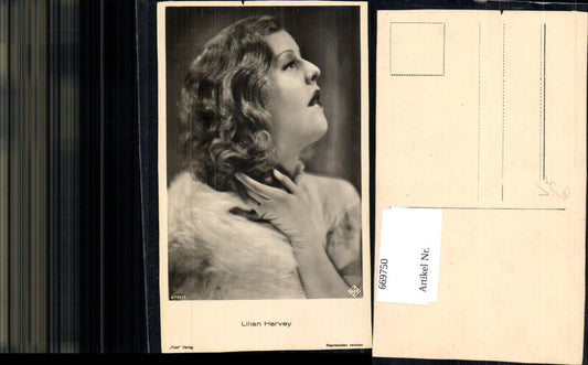 669750,Portait Lilian Harvey Schauspielerin Pelz Lippenstift Mode pub Ross 6751/1