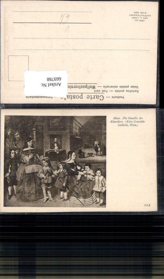 669788,Künstler Ak Mazo Die Familie des Künstlers pub J. Löwy 123