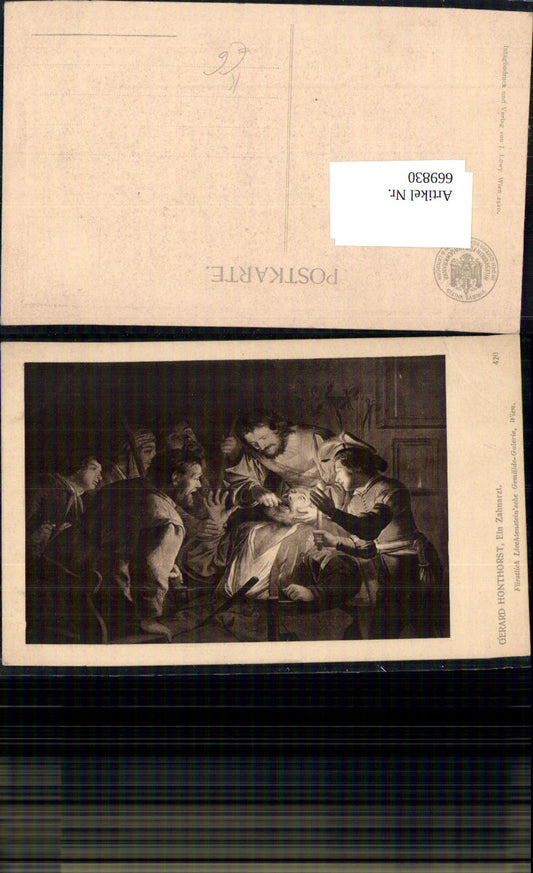 669830,Künstler Ak Gerard Honthorst Ein Zahnarzt Medizin