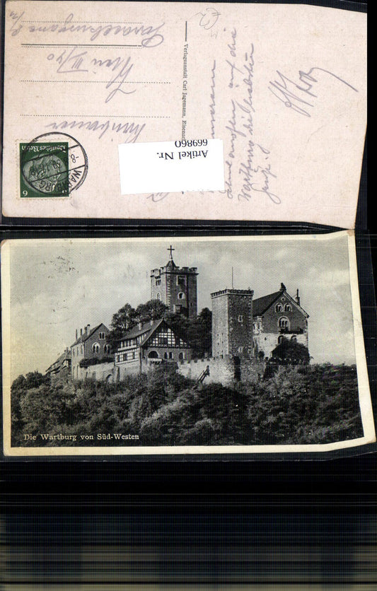 669860,Eisenach Wartburg v. Süd-Westen Burg Festung Bauwerk