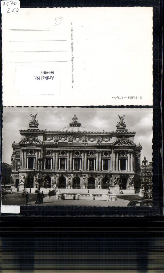 669867, Photo Ak Paris L Opera Opera Building France