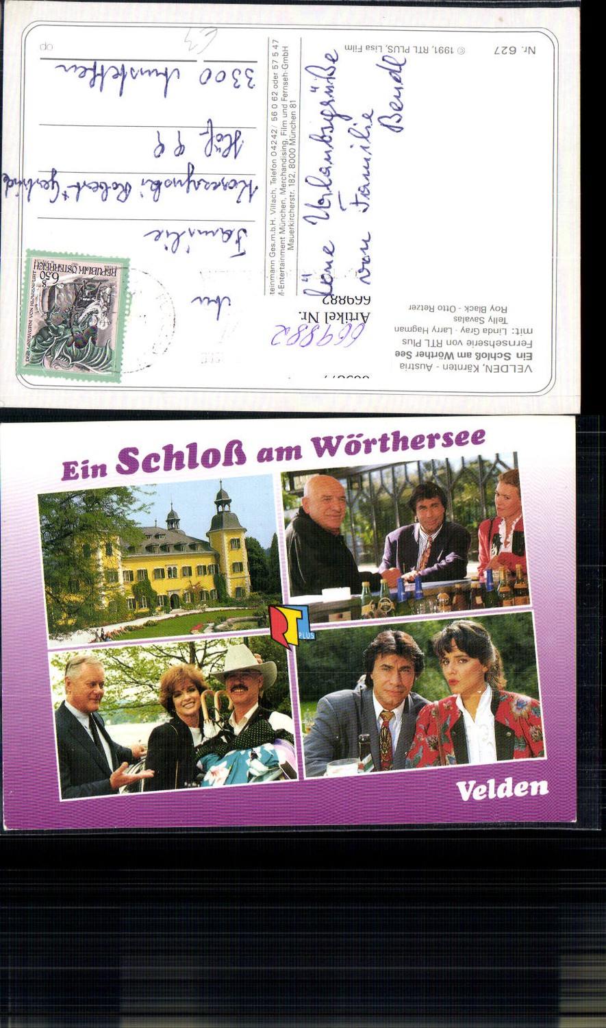 669882, Multi-image Ak TV series A Castle on Lake Wörthersee Roy Black Otto Retzer Linda Gray