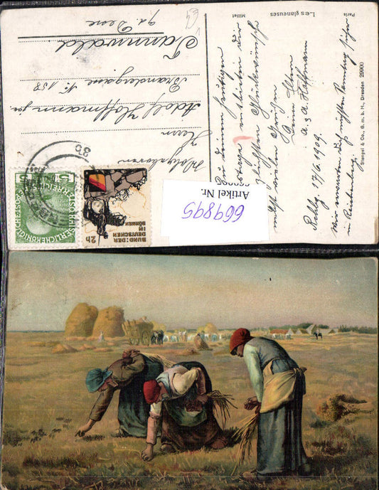 669895,Künstler Ak Millet Les glaneuses Frauen Ernte Landwirtschaft pub Stengel Co 29900
