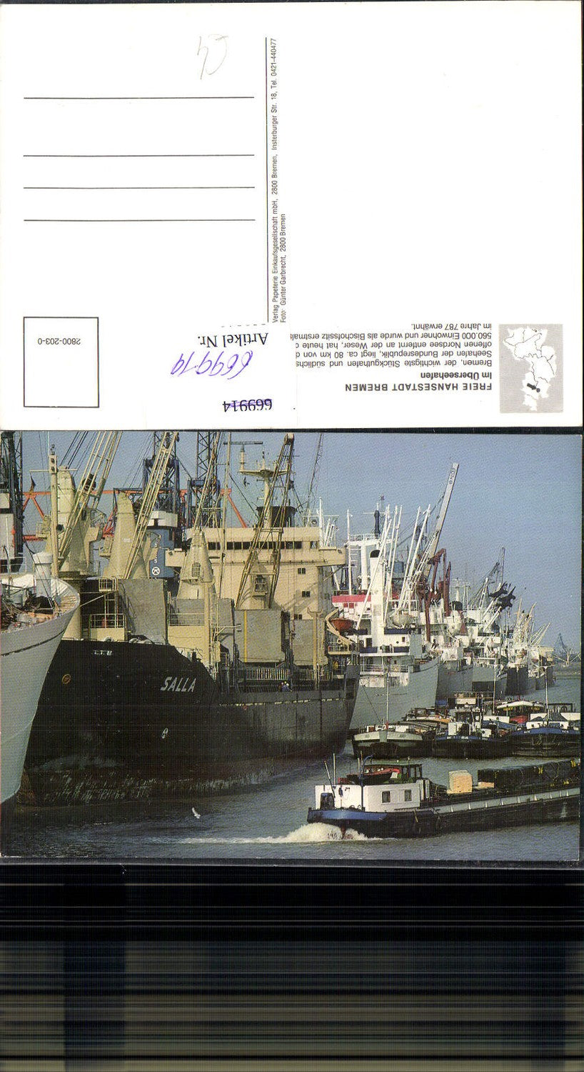669919,Schiffe Hochseeschiffe Salla Hafen Bremen Überseehafen