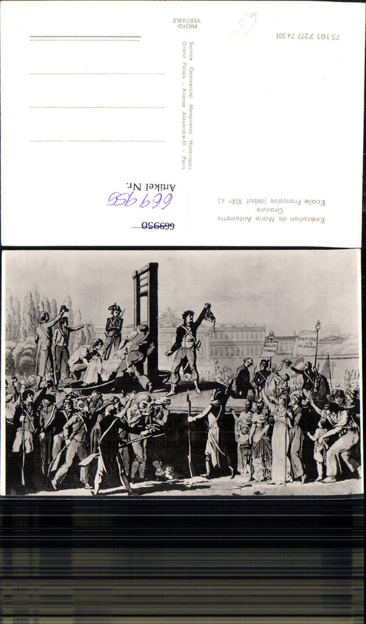 669955,Execution de Maria Antoinette Adel France Hinrichtung Guillotine