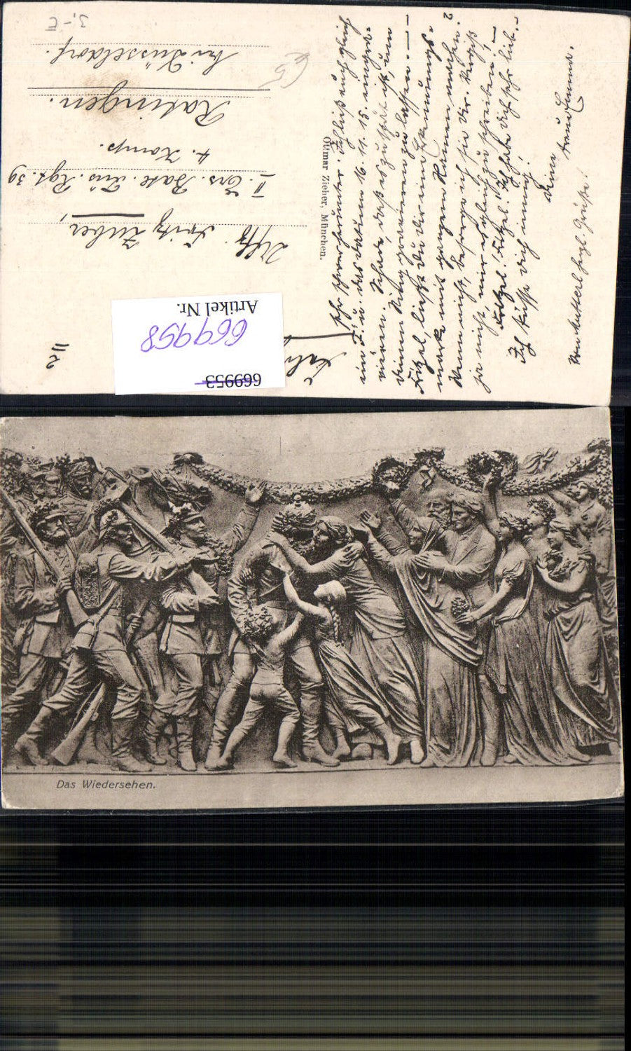 669958,Relief Das Wiedersehen Soldaten WW1