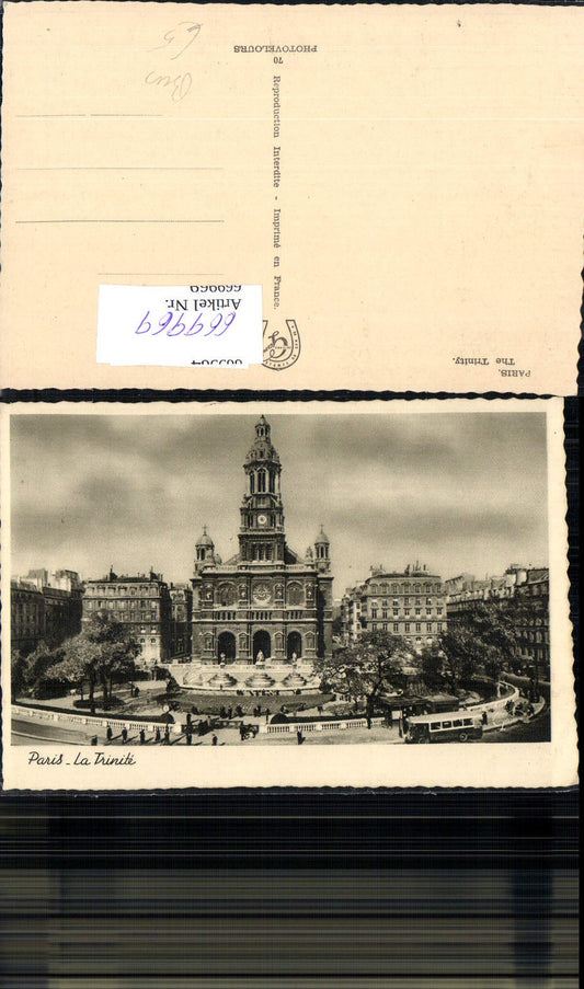 669969,Paris The Trinity La Trinite Kirche Bus Autobus France