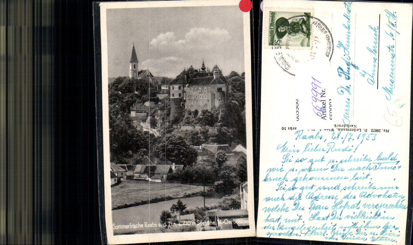 669991,Foto Ak Raabs a. d. Thaya Schloss