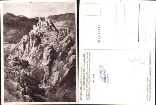 669993,Künstler Ak Ruine Dürnstein Wachau