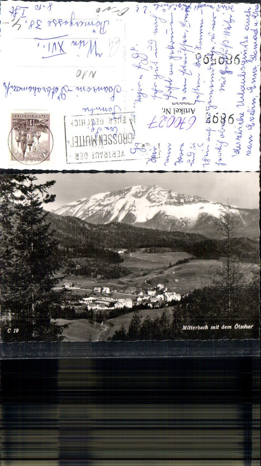 670027,Foto Ak Mitterbach am Erlaufsee mit dem Ötscher