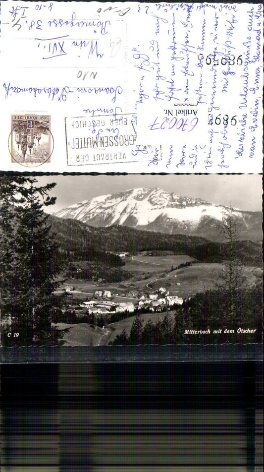 670027,Foto Ak Mitterbach am Erlaufsee mit dem Ötscher
