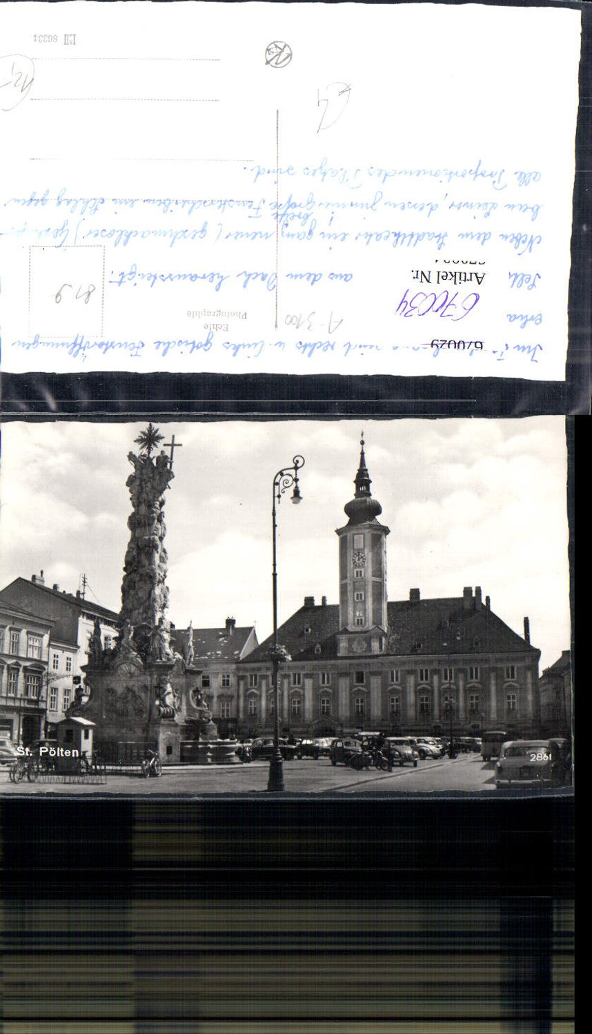 670034,Foto Ak St Pölten Hauptplatz Auto VW Käfer