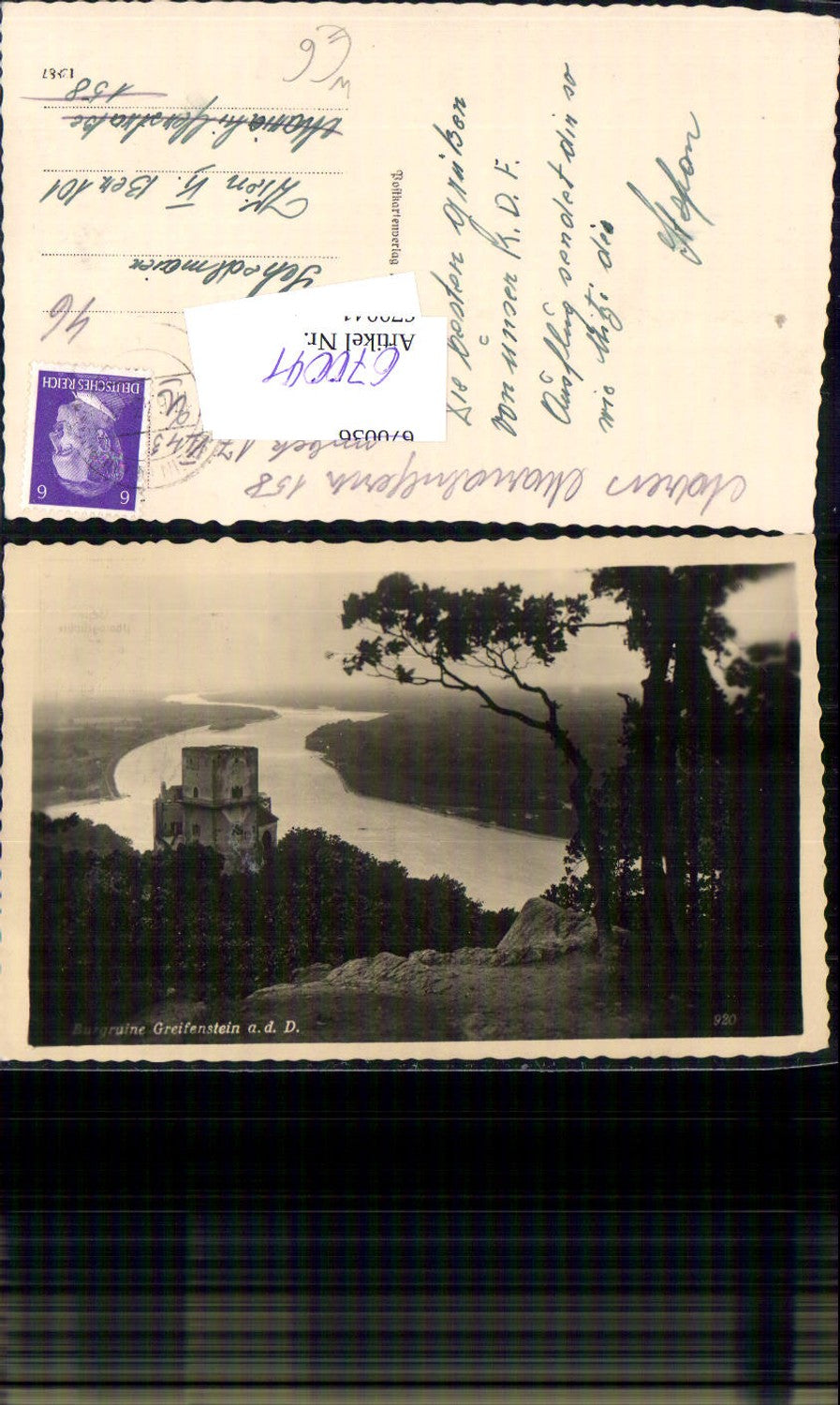 670041,Foto Ak Burgruine Greifenstein a. d. Donau St. Andrä-Wördern