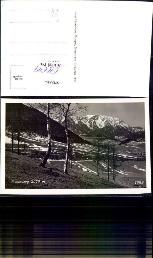 670049,Foto Ak Ansicht Schneeberg b. Puchberg am Schneeberg