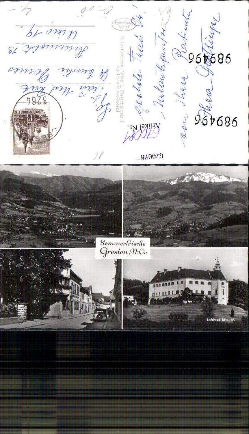 670081,Mehrbild Ak Gresten Schloss Stiebar Dorfpartie Totale