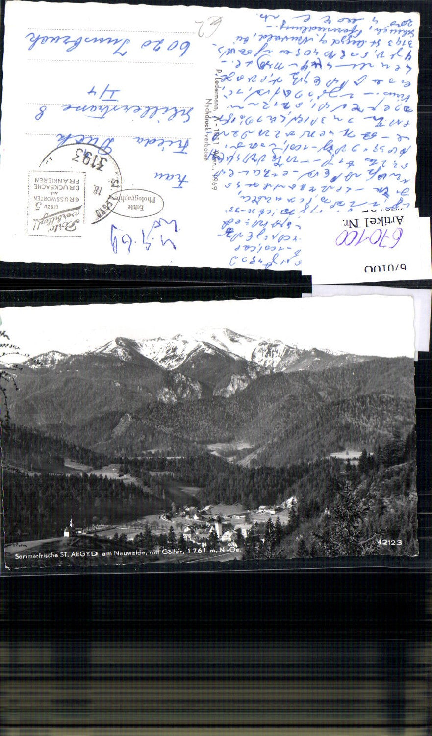 670100,Foto Ak St Aegyd am Neuwalde mit Göller