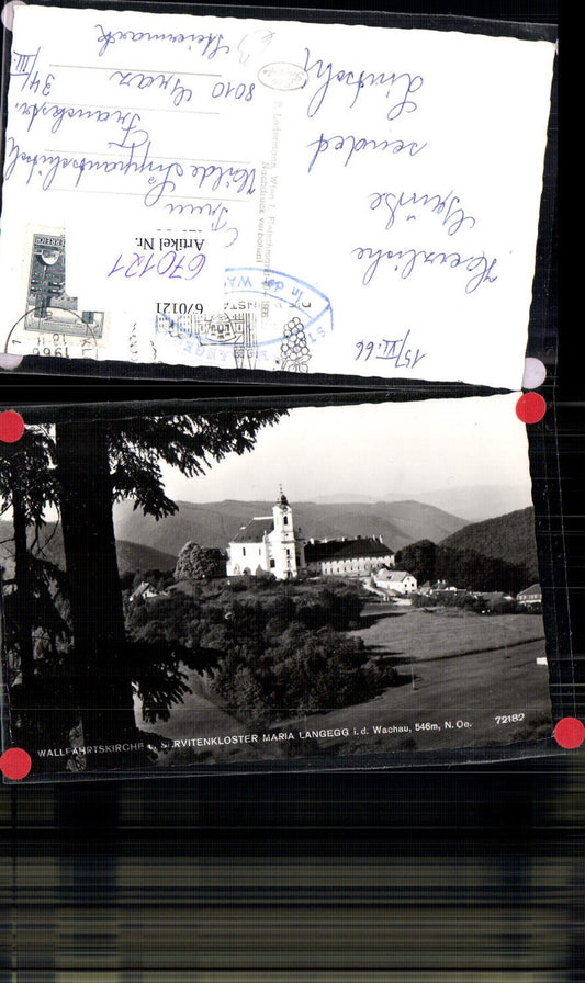 670121,Foto Ak Wallfahrtskirche Servitenkloster Maria Langegg Bergern im Dunkelsteinerwald