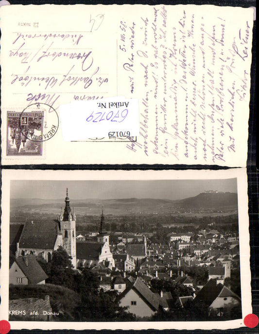 670129,Foto Ak Krems a. d. Donau Ansicht