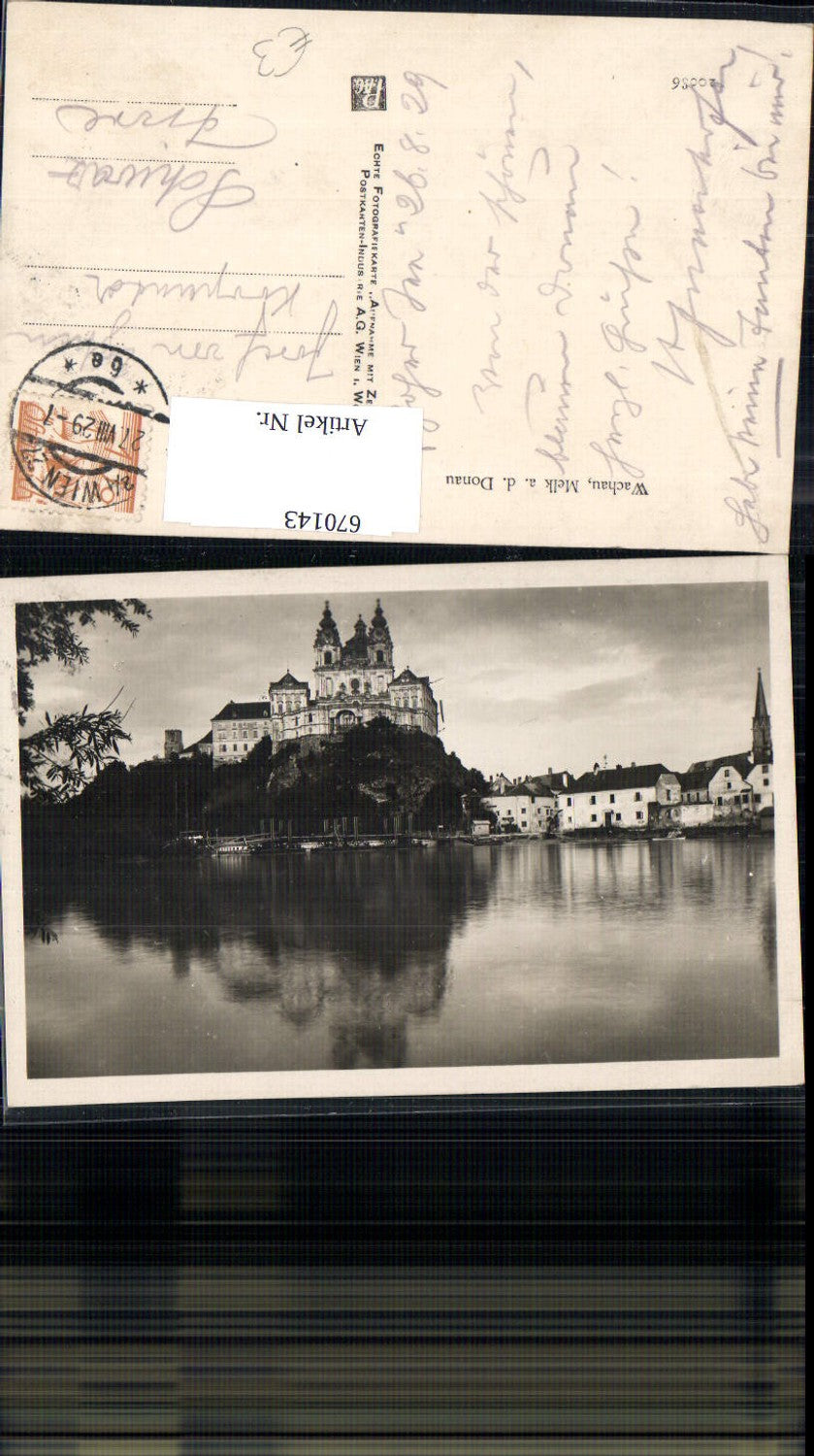 670143,Foto Ak Wachau Melk a. d. Donau Ansicht Stift