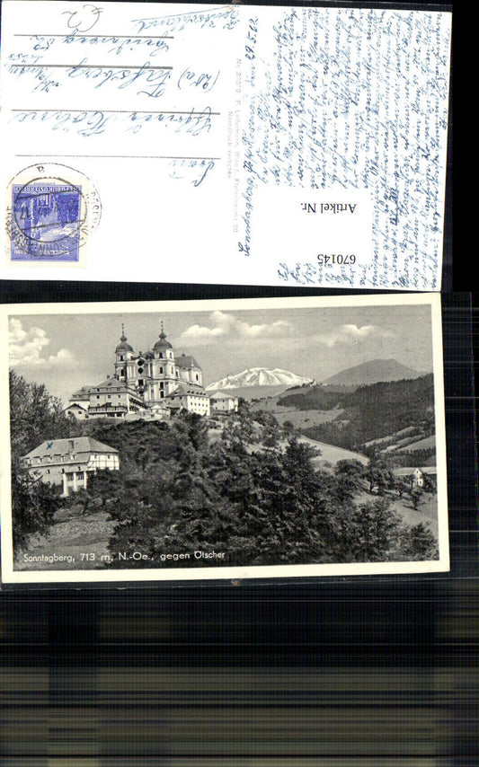670145,Foto Ak Sonntagberg geg. Ötscher Rosenau