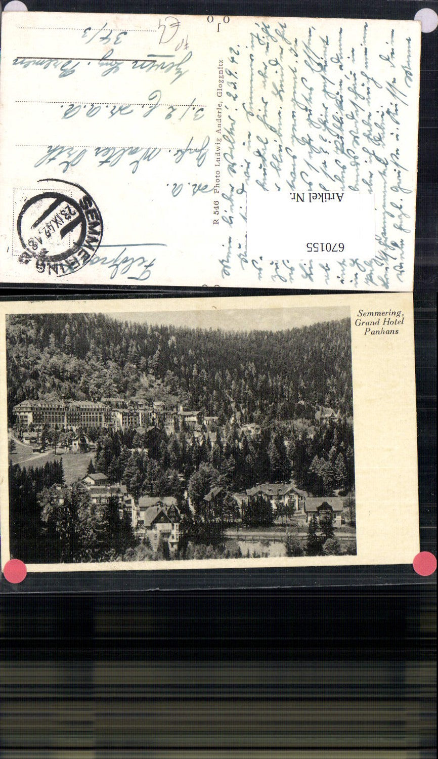 670155,Semmering Grand Hotel Panhans Feldpost