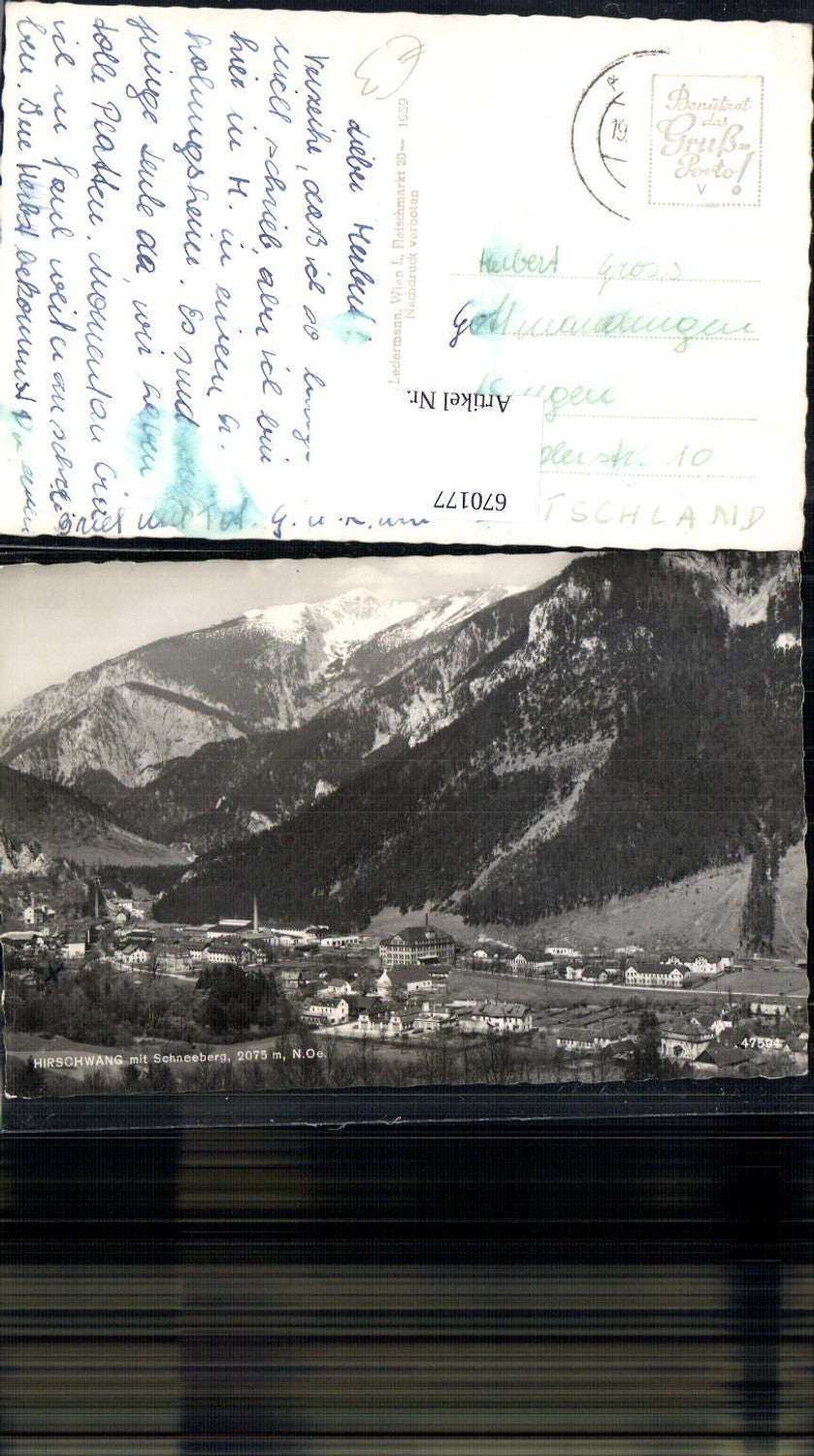 670177,Foto Ak Hirschwang Reichenau a. d. Rax Ansicht