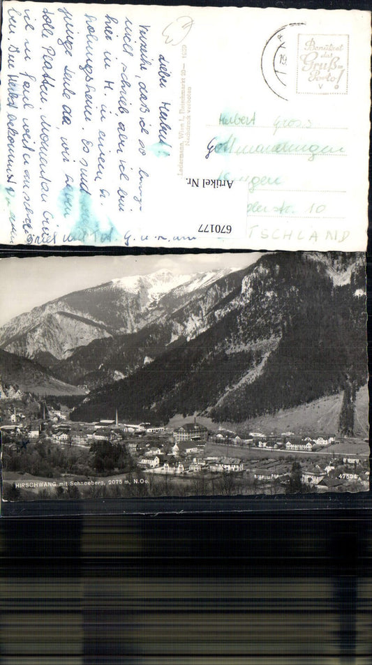 670177,Foto Ak Hirschwang Reichenau a. d. Rax Ansicht