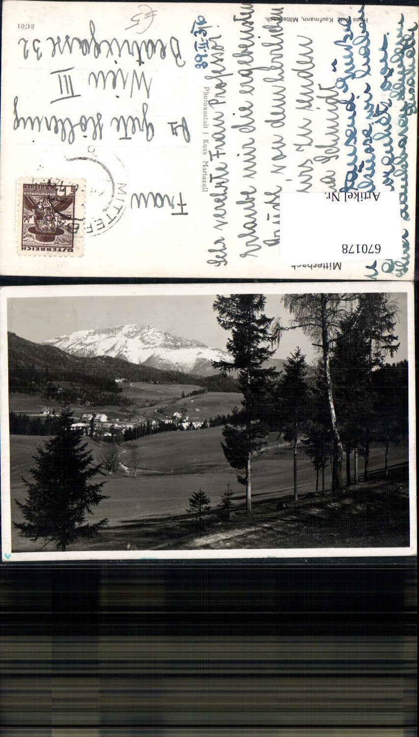 670178,Foto Ak Mitterbach a. Erlaufsee