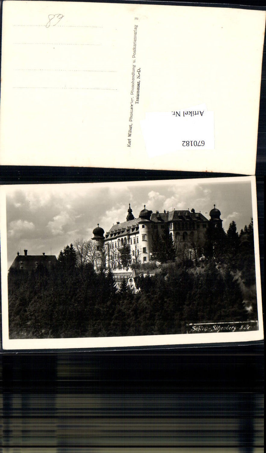 670182,Foto Ak Schloss Sitzenberg Sitzenberg-Reidling