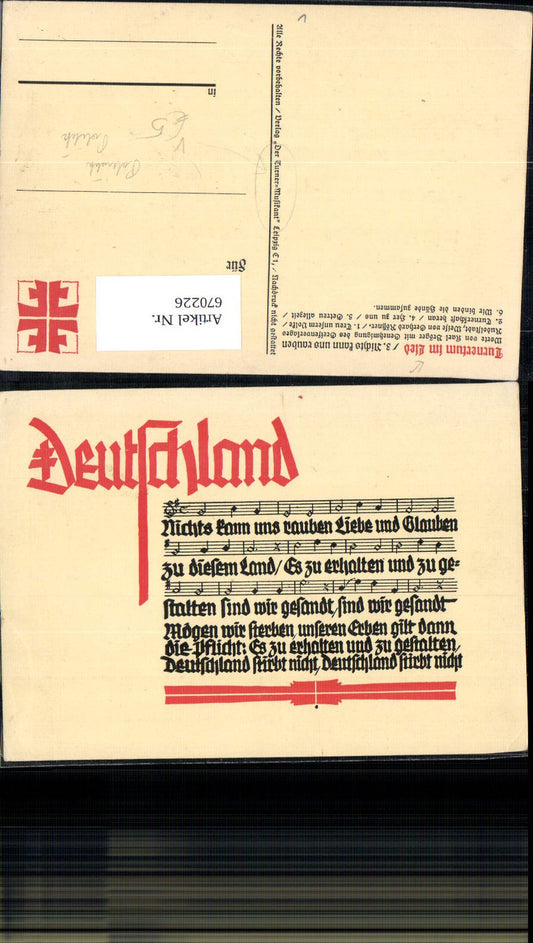 670226,Liedkarte Deutschland Turnertum im Lied Patriotik Politik pub Der Turner-Musikant