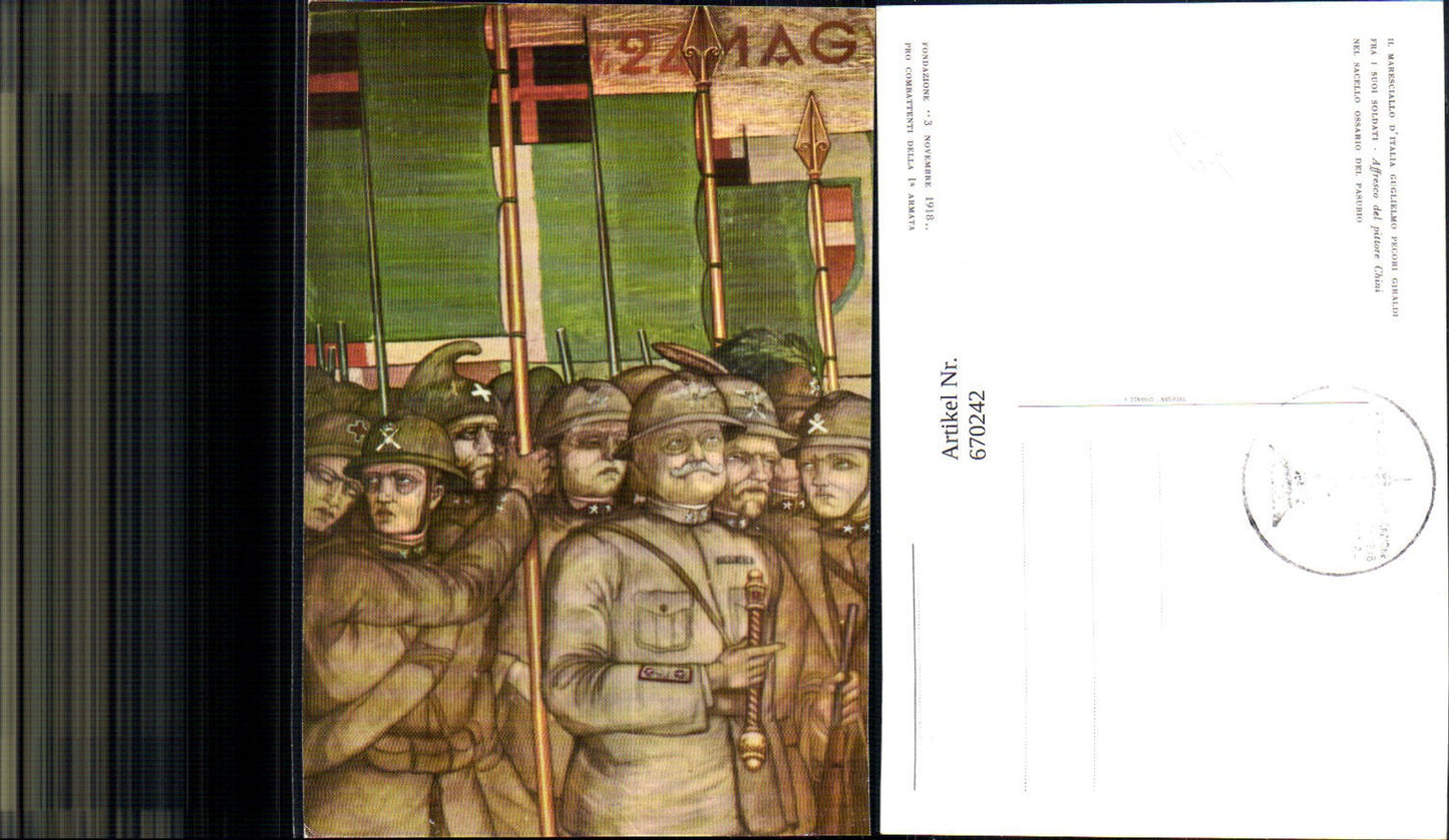 670242,Künstler Ak WW1 Krieg Il Maresciallo d Italia Guglielmo Pecori Giraldi fra i soui Soldati