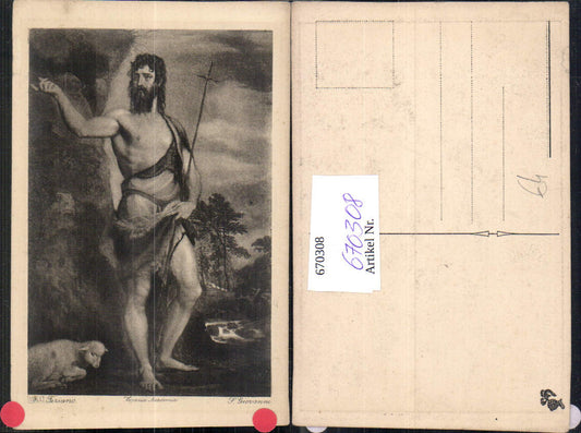 670308,Künstler Ak Tiziano Tizian  S. Giovanni Heiliger Lann Kreuz Religion