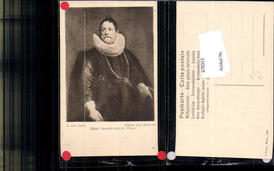 670313,Künstler Ak Johann von Monfort Portrait pub J. Jöwy 39