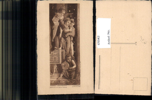 670342,Künstler Ak Andrea Mantegna Angeli Engel Singen Mandoline Musik