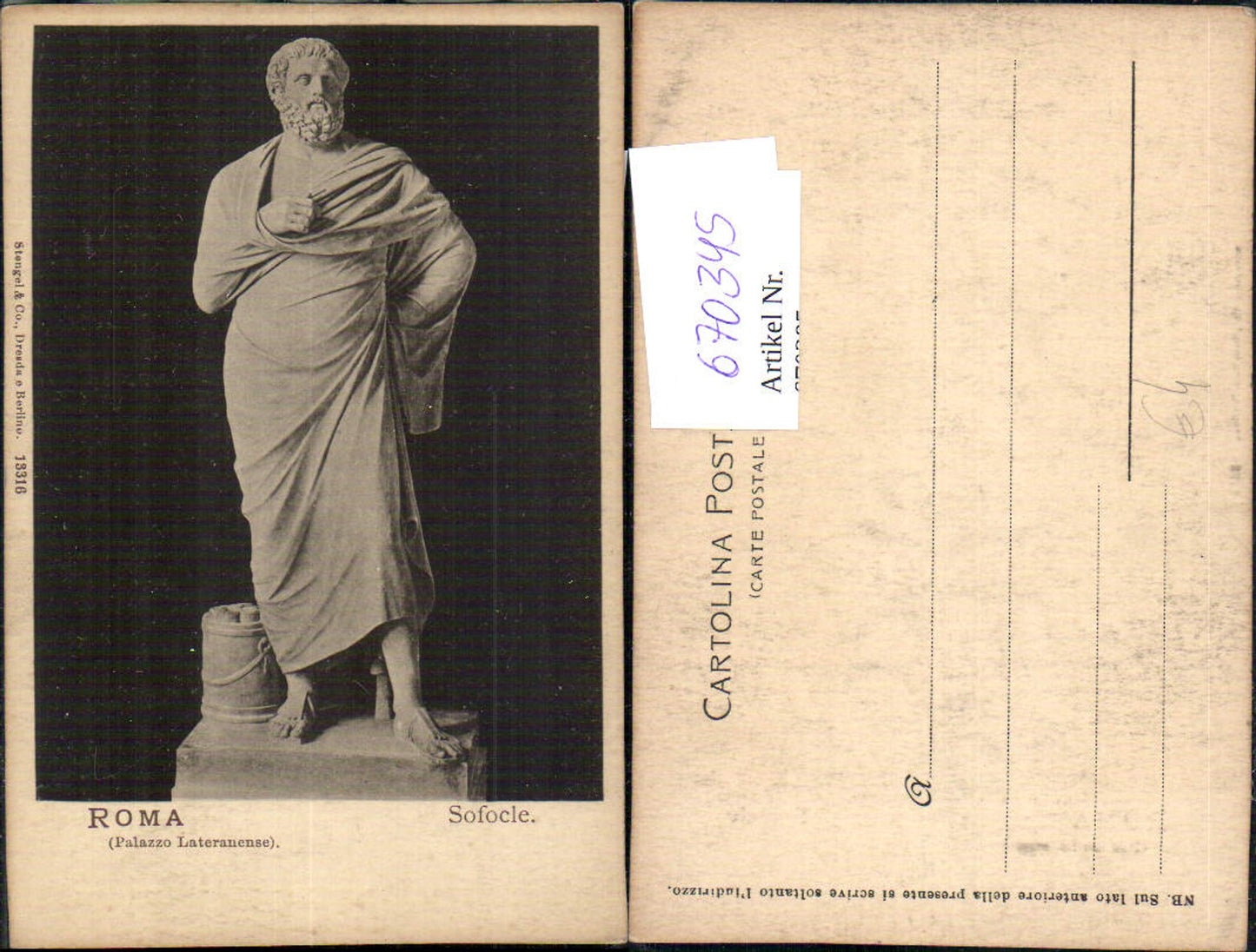 670345,Sofocle Statue Roma Rom Palazzo Lateranense
