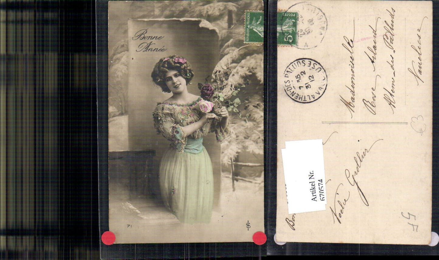 670574,Frau Haarschleife Mode Blumen Rosen Bonne Annee