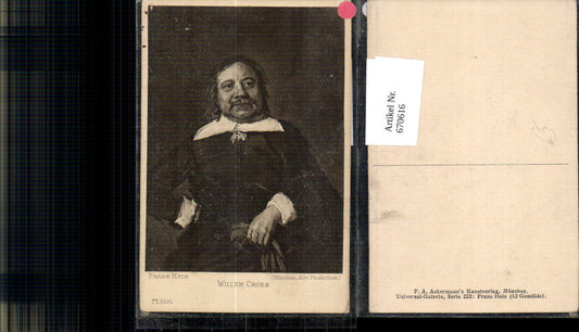 670616,Künstler Ak Frans Hals Willem Croes Mann Portrait