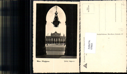 670621,Foto Ak Wien Vienna Innere Stadt Burgtheater Theater Blick v. Rathaus