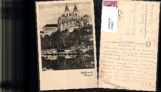 670627,Foto Ak Melk a. d. Donau Schiffe Dampfer Dürnstein v. Stift am Anleger