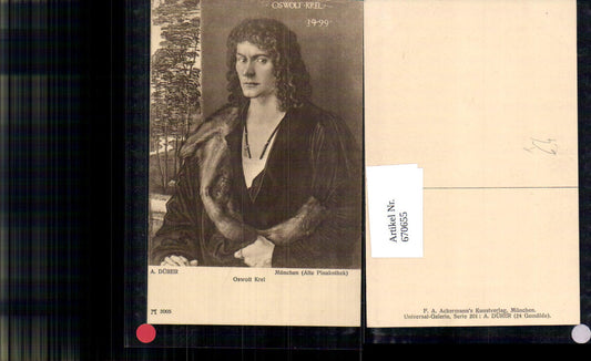 670655,Künstler Ak Albrecht Dürer Oswolt Krel Mann Portrait Pelz