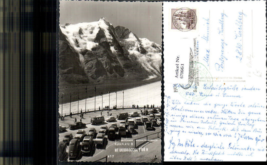 670661,Heiligenblut Großglockner Hochalpenstraße Parkplatz VW Bully Gletscher Bergkulisse