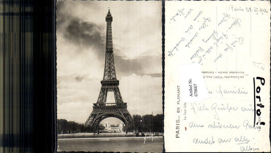 670667,Foto Ak Paris La Tour Eiffel Eiffelturm France