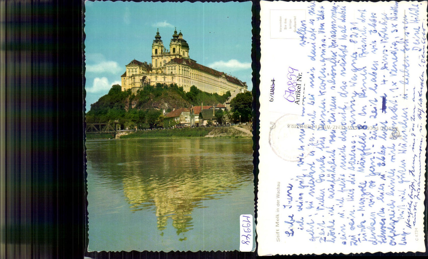 670859,Melk Stift Melk Benediktinerstift Wachau Totalansicht v. Donau