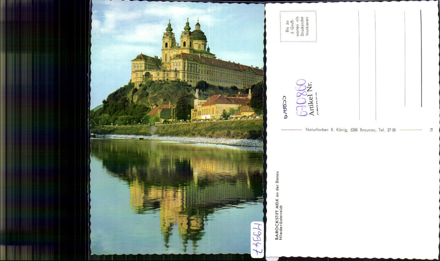 670860,Melk Stift Melk Benediktinerstift Wachau Totalansicht v. Donau