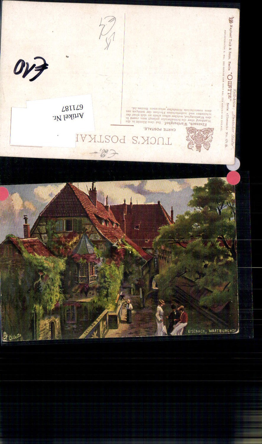 671187,Künstler AK Raphael Tuck Oilette 171 B Eisenach Wartburg Frauen