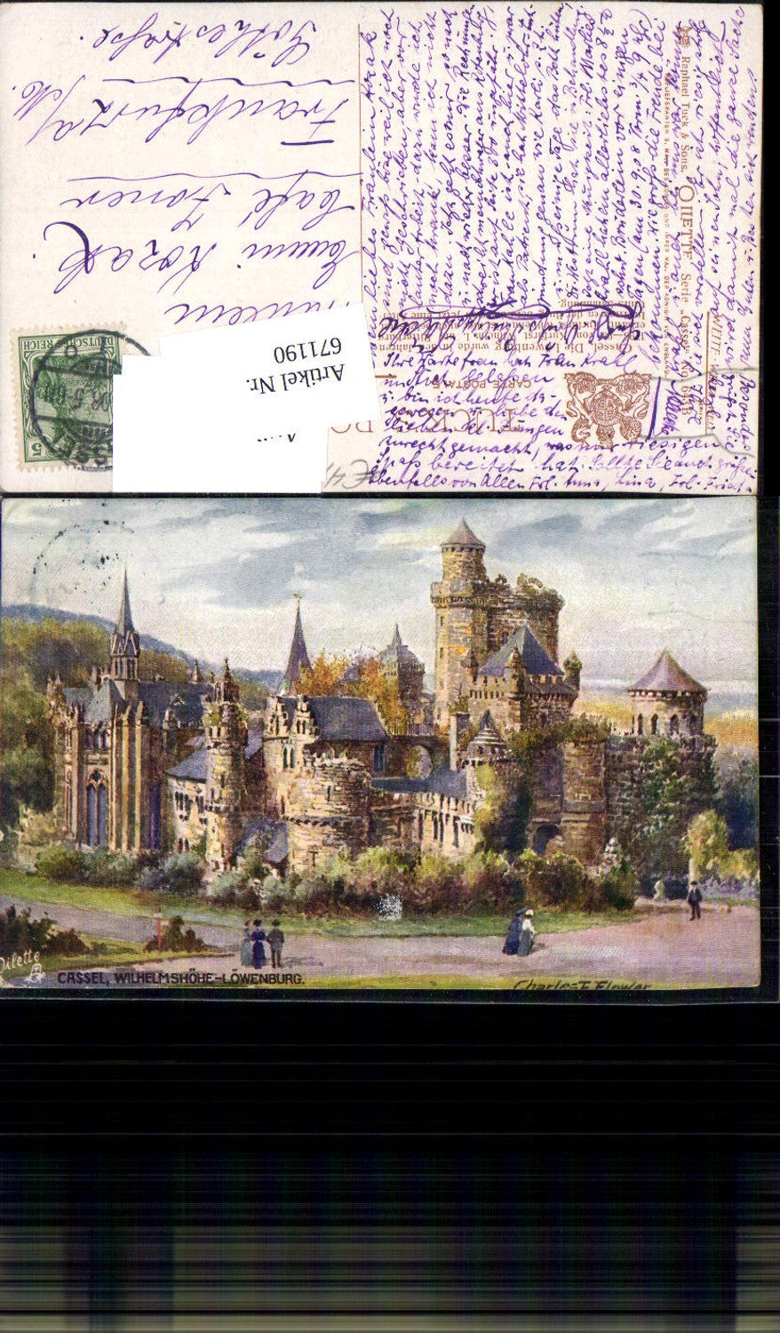 671190,Künstler AK Raphael Tuck 643 B Kassel Cassel Wilhelmshöhe Löwenburg