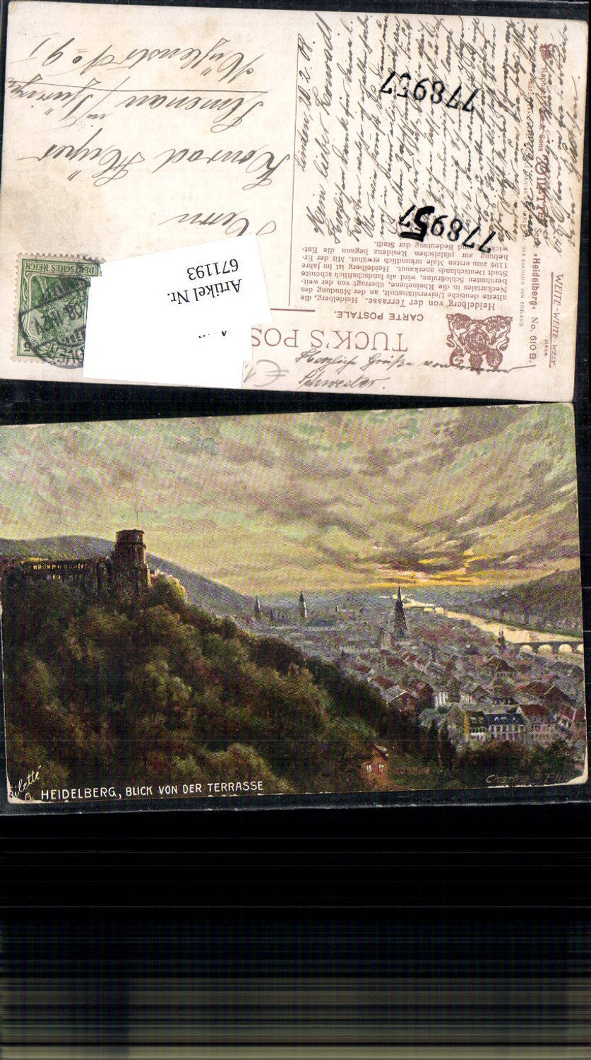 671193,Künstler AK Raphael Tuck Oilette 610 B Heidelberg Charles F. Flower