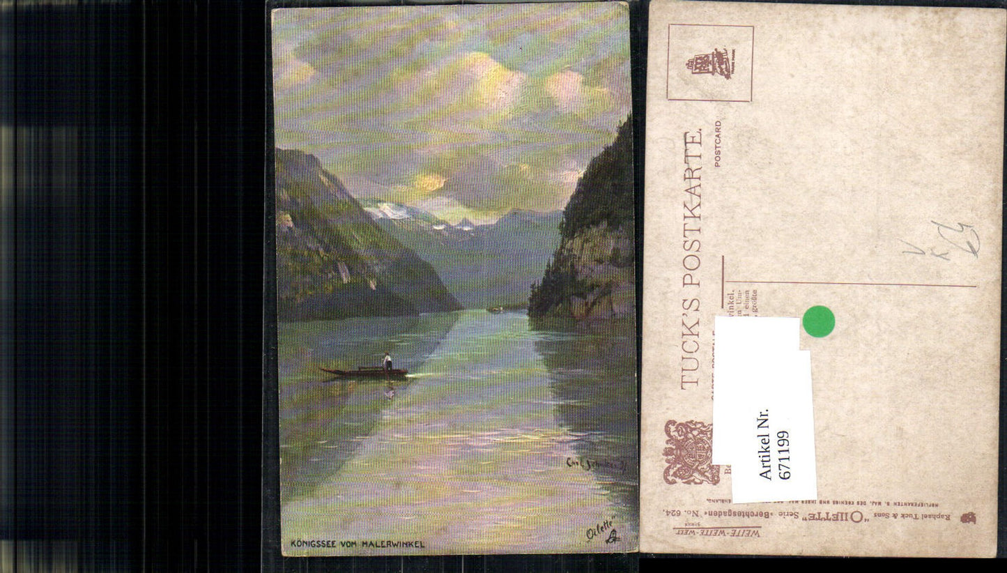 671199,Künstler AK Raphael Tuck Oilette 688 B Königsee Berchtesgaden Carl Schultze