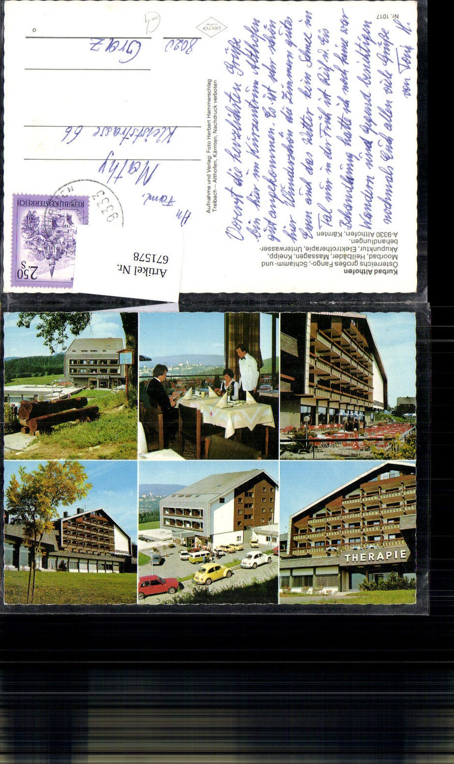 671578,Mehrbild Ak Kurbad Althofen VW Käfer