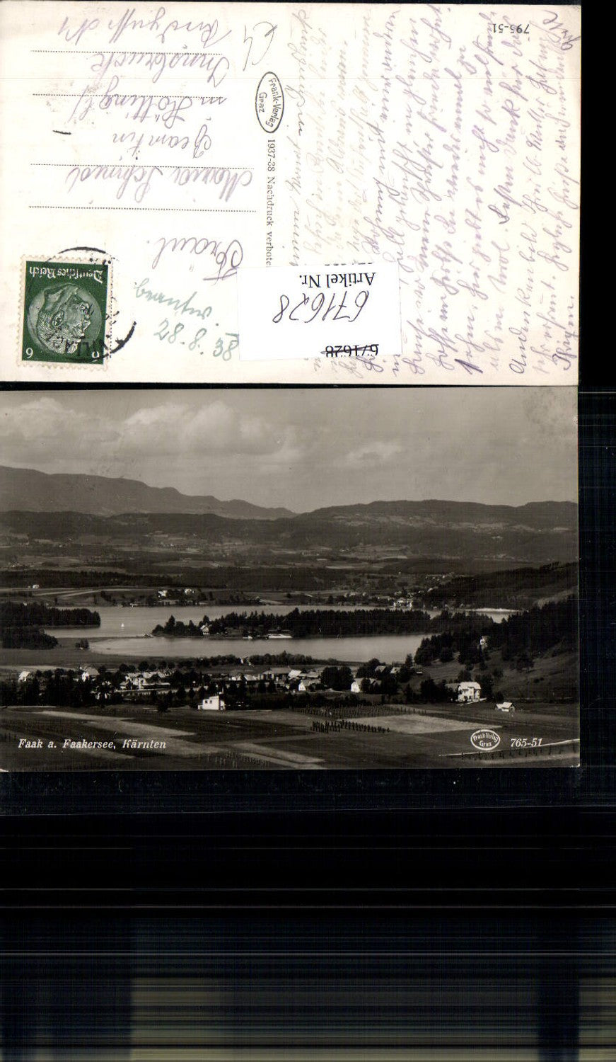 671628,Foto Ak Faak a. Faakersee Ansicht Faak am See Finkenstein am Faaker See
